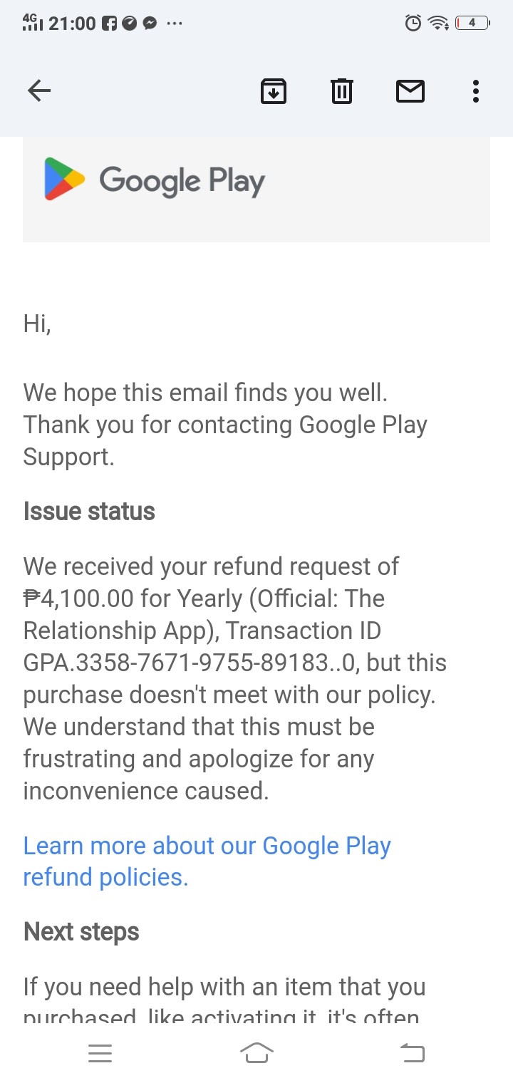 app not working - Google Play Community