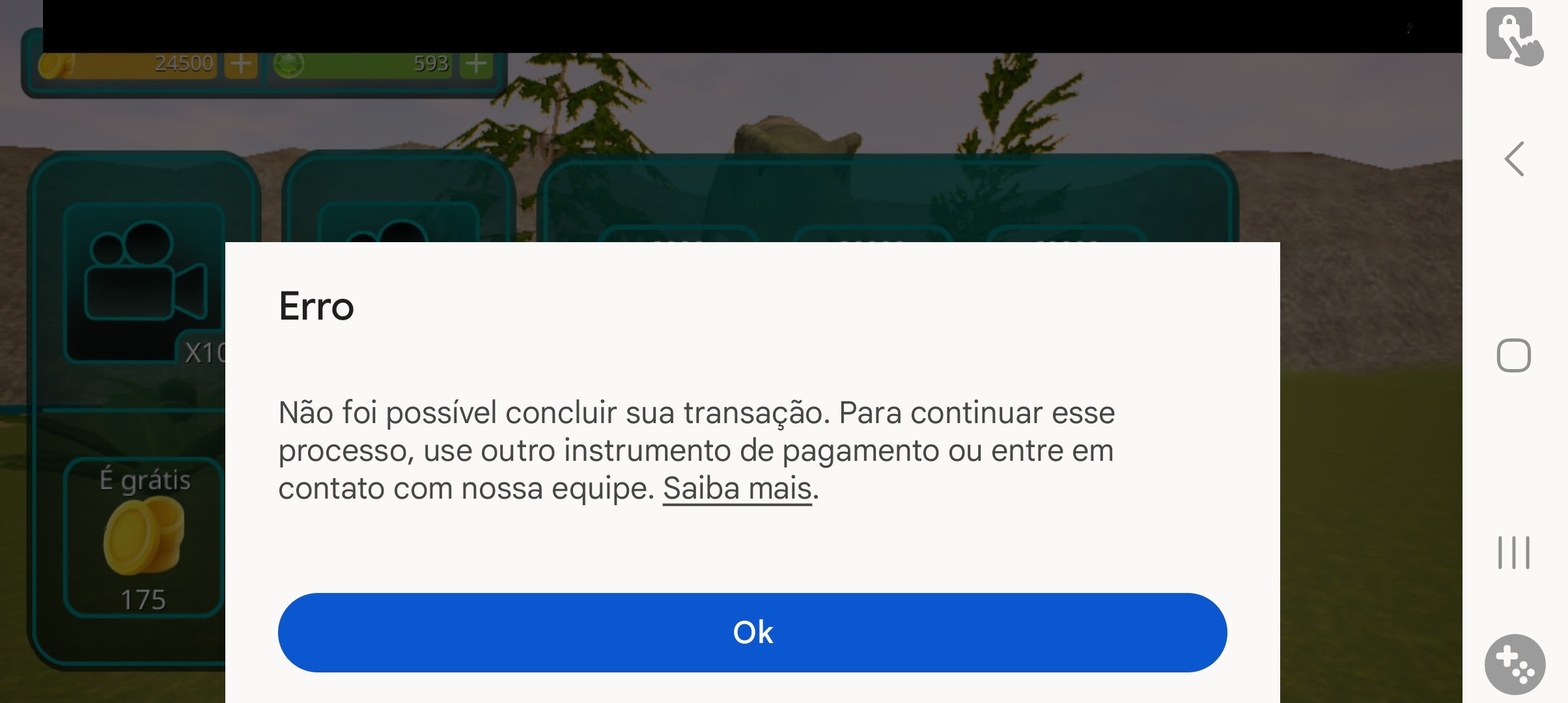 Não consigo gastar meu saldo da Google play porque diz que só pode