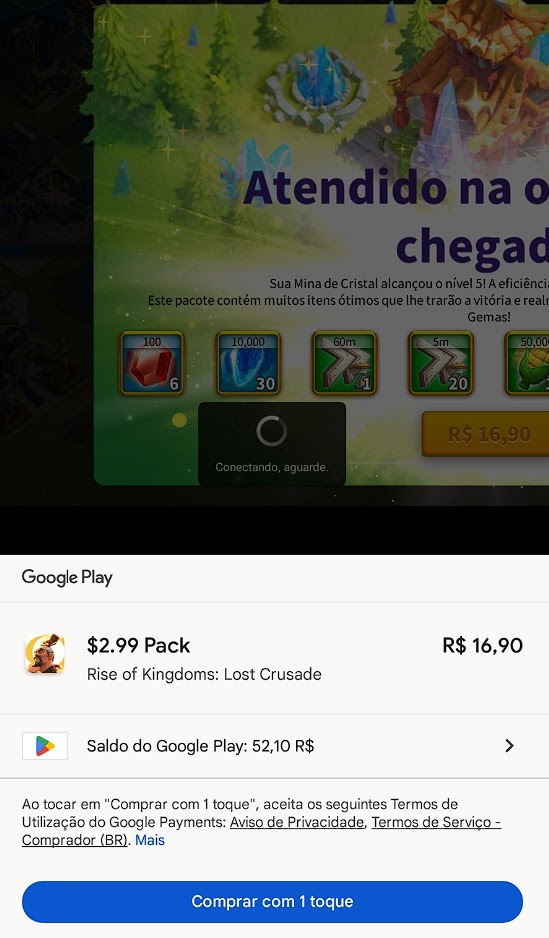 O  fica pedindo atualização mas quando abro o google play