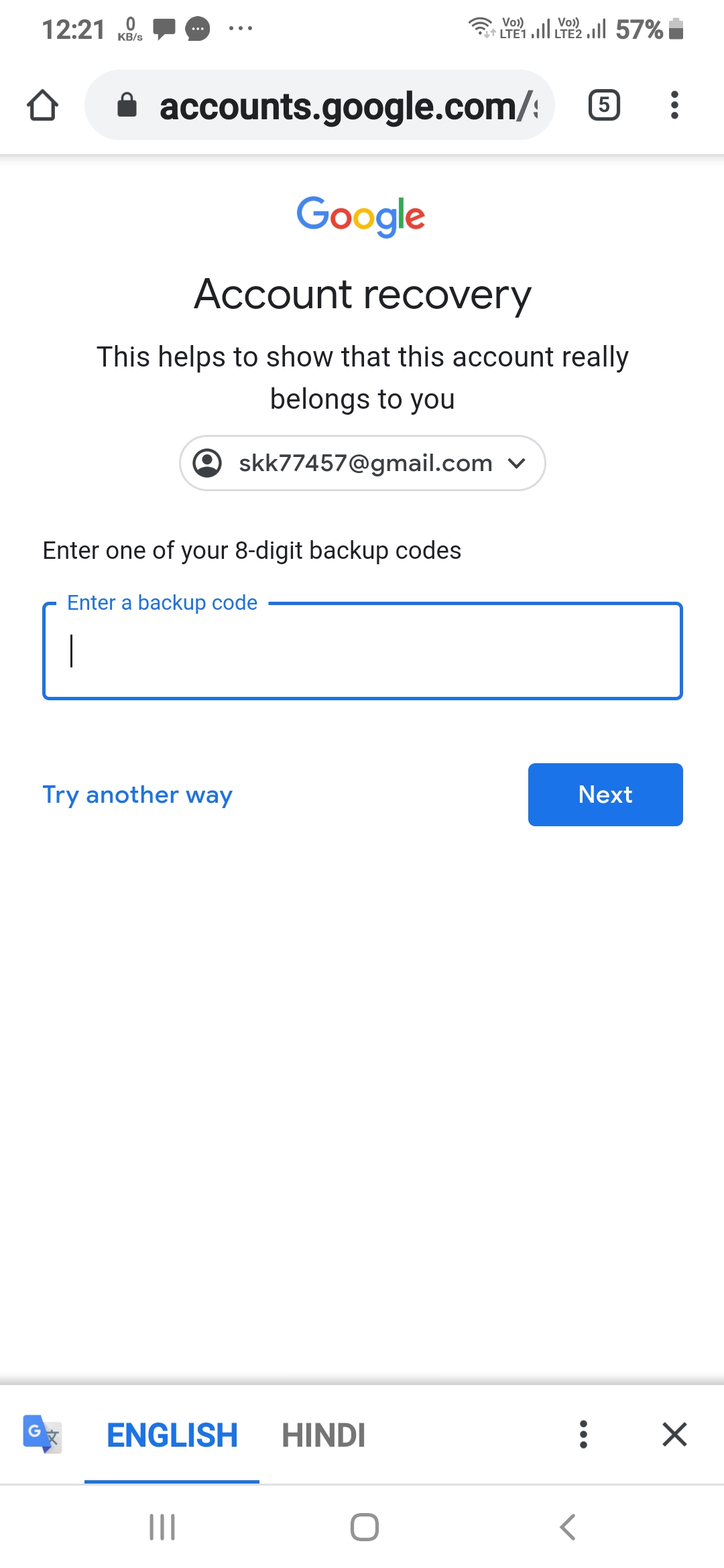 google authenticator lost backup codes snapchat