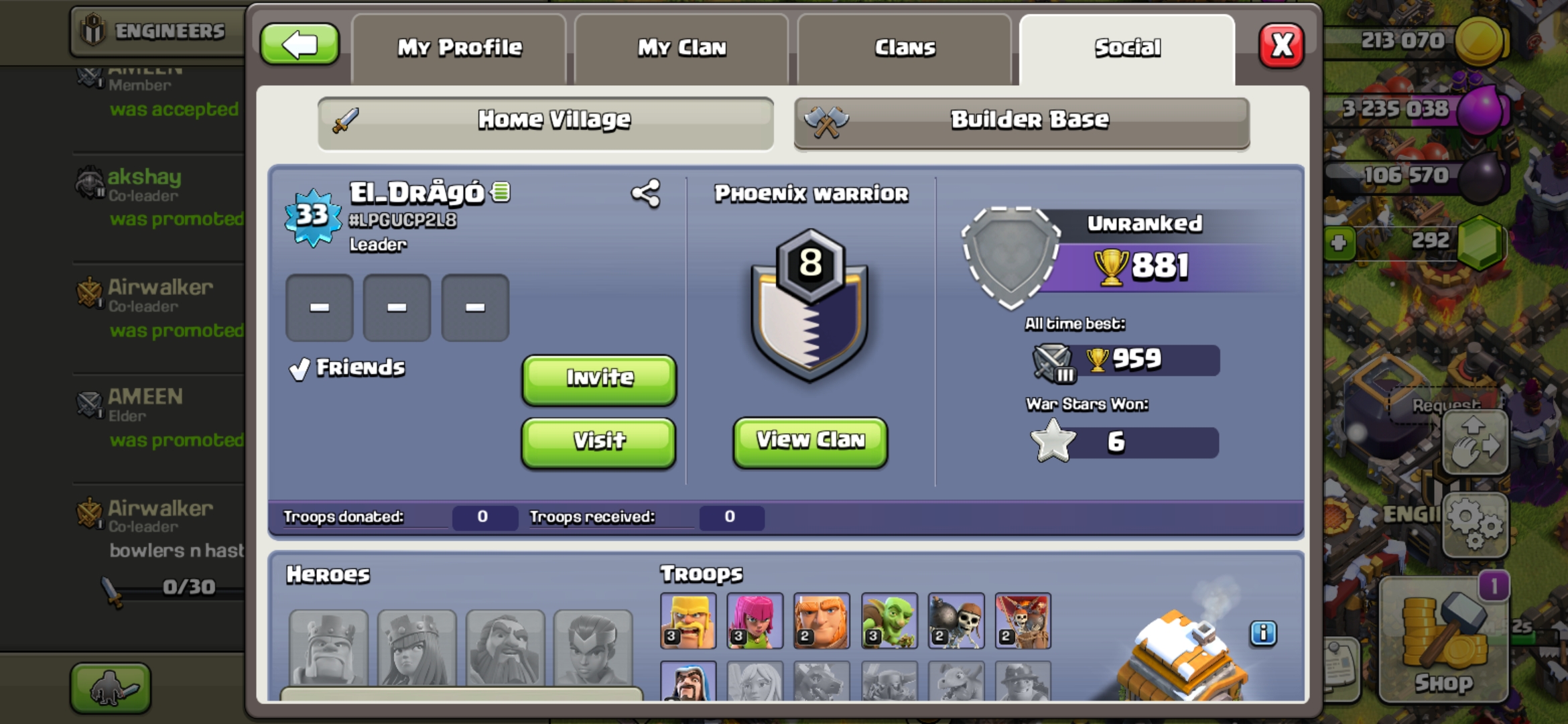 clash of clans player finder