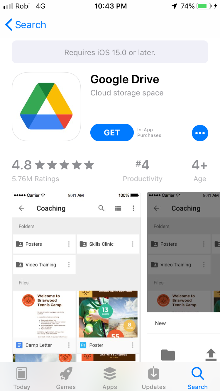 Google Drive::Appstore for Android