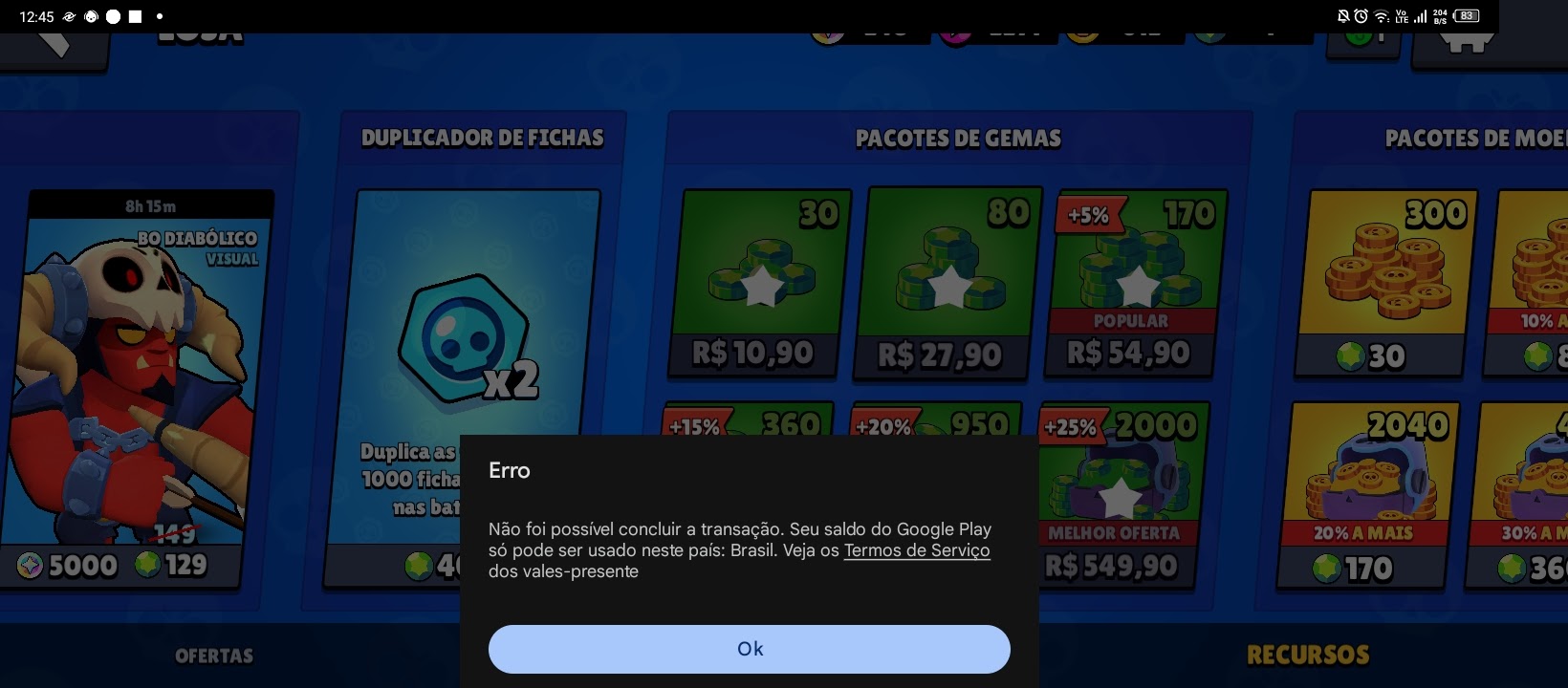 Não estou conseguindo fazer compras no jogo - Comunidade Google Play