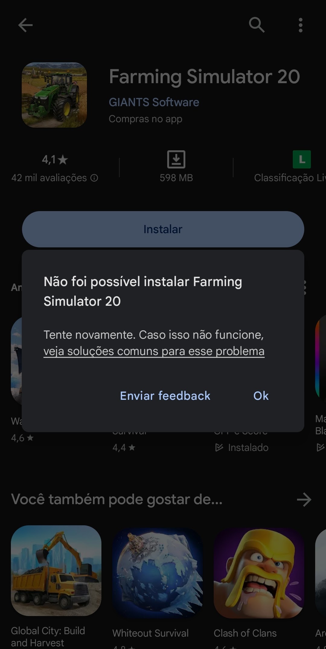 Instalação do app - Comunidade Google Play