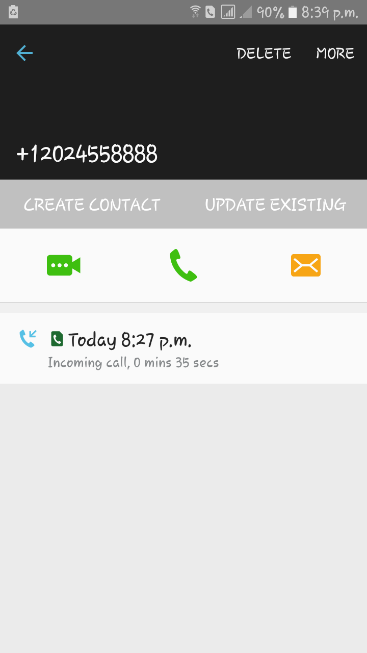 I just received a call from +12024558888 is that from google or spam