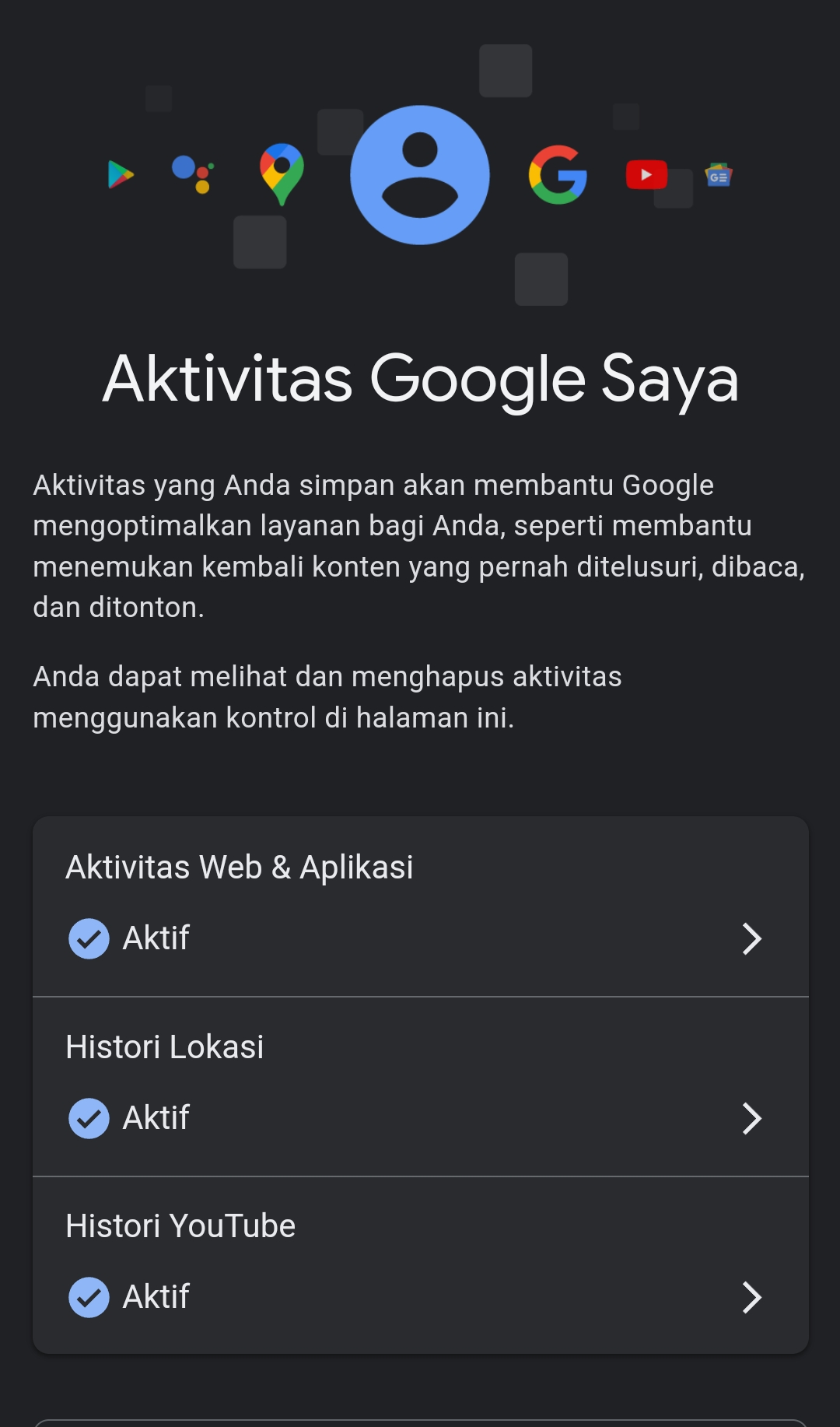 Disable activity Google Account - Android Community