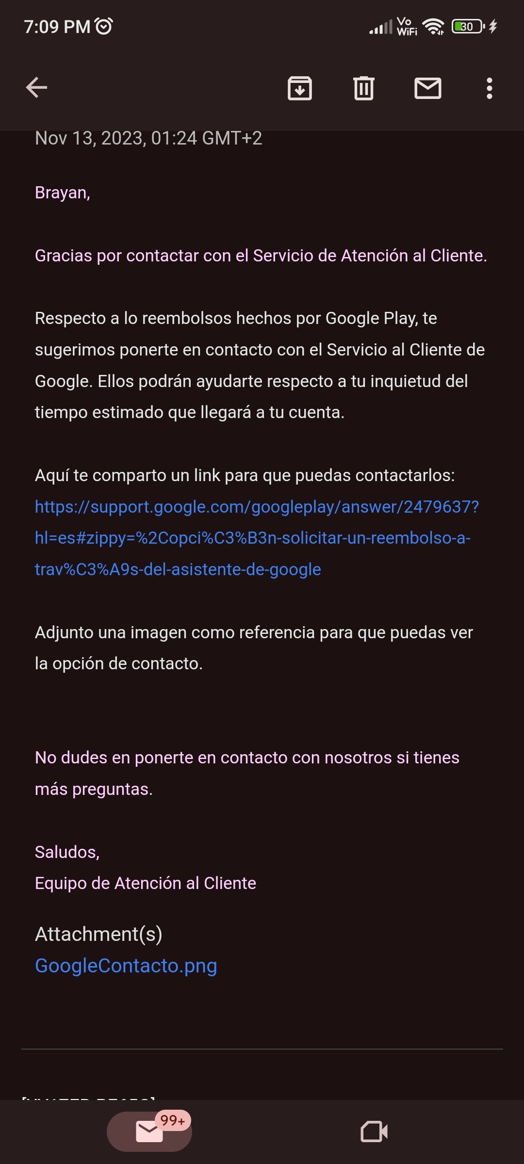 Conocían esta opción? Pidiendo un reembolso la vi y me sorprendió