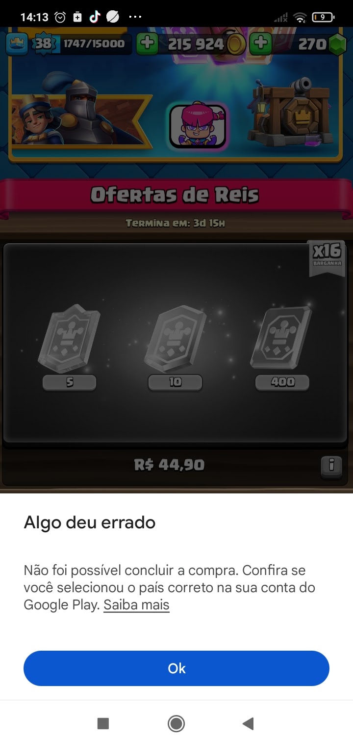 erro ao conectar a conta - Comunidade Google Play