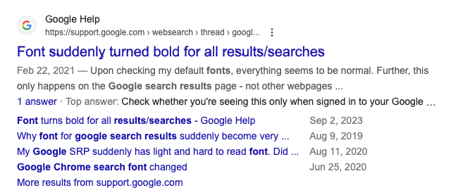 Google Search results fonts are rendering weird - Google Search Community