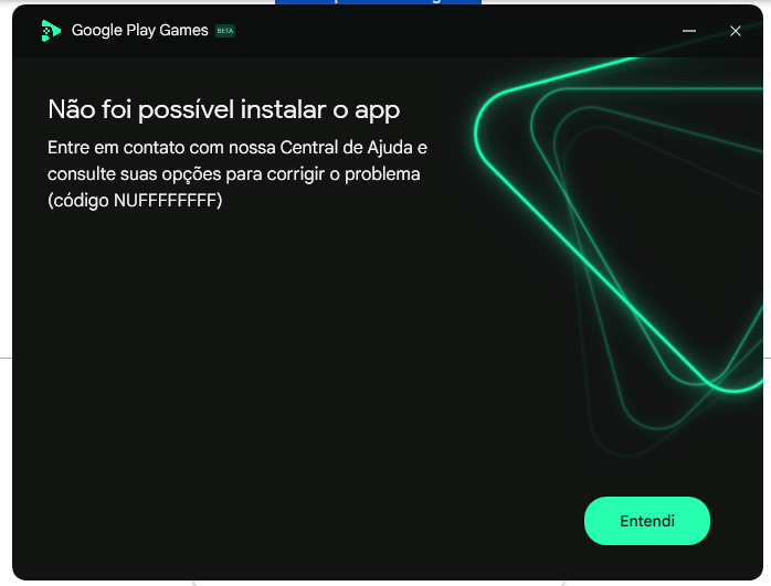 o código é inválido ou a entrada está incorreta - Comunidade Google Play