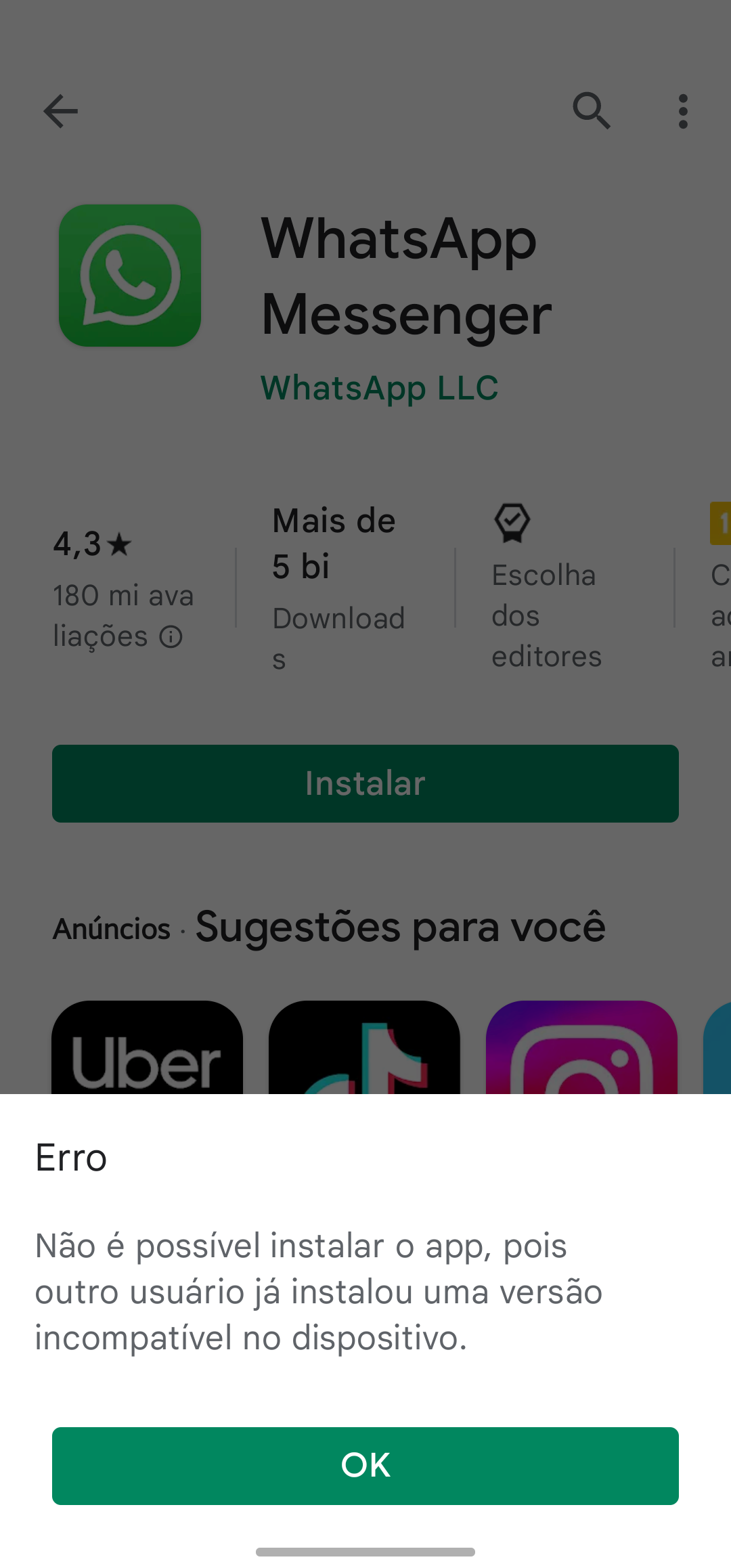 Por que não consigo instalar o aplicativo? - Comunidade Google Play