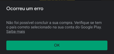 erro ao conectar a conta - Comunidade Google Play