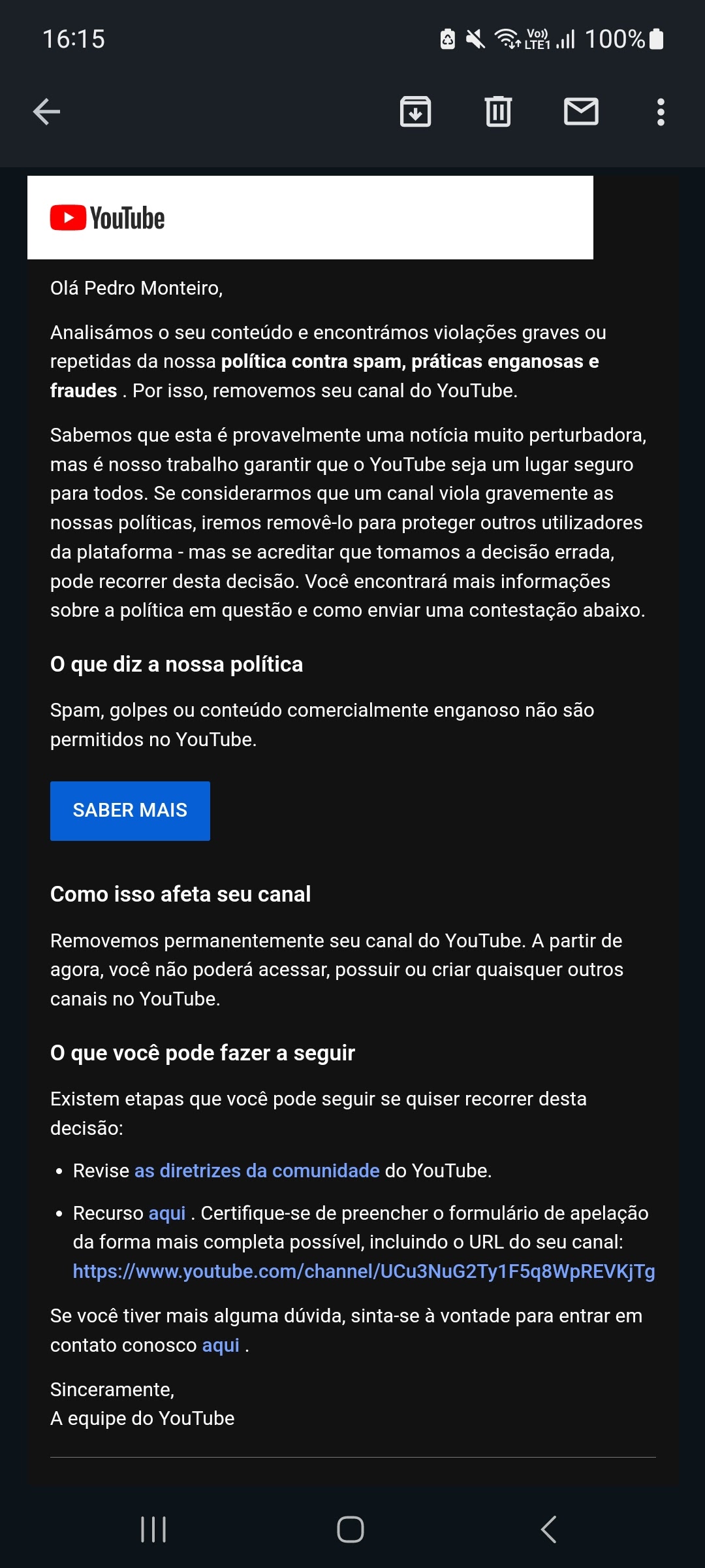 Tutorial Denunciando uma violação corretamente