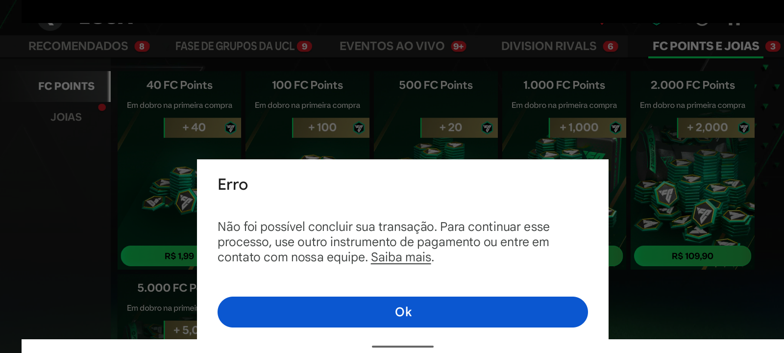 Porque eu não consigo comprar moedas em jogo - Comunidade Google Play