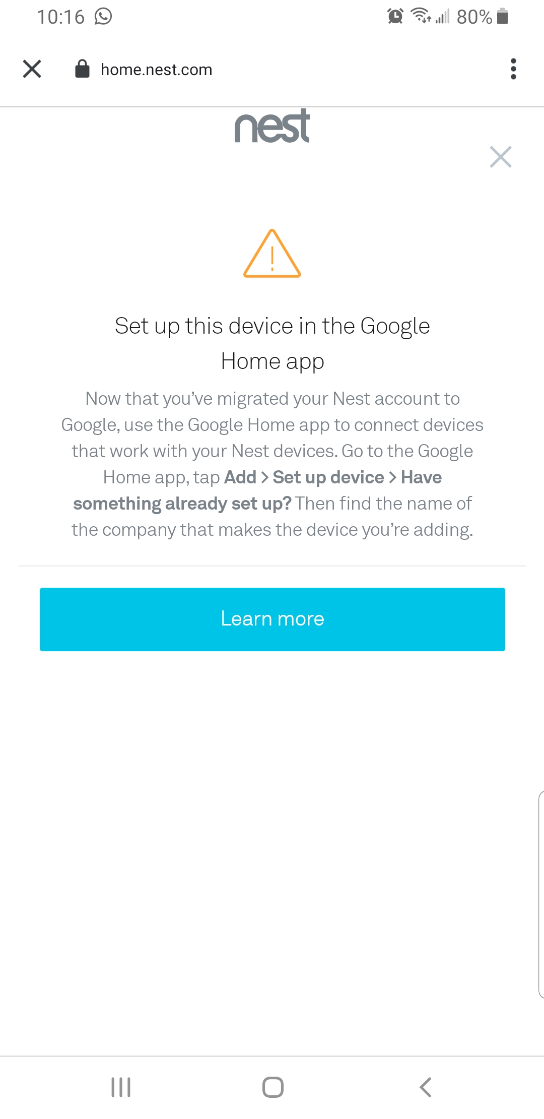 nest camera account