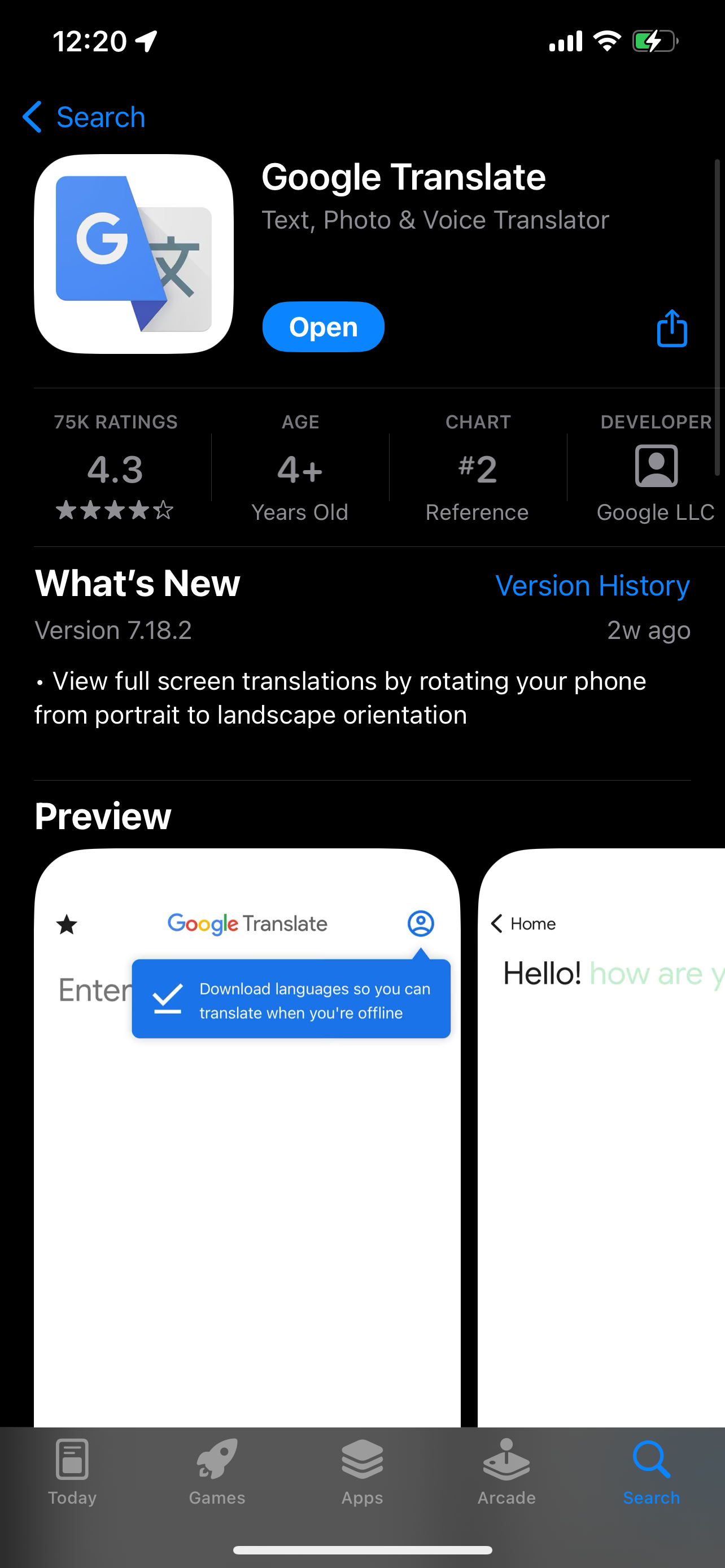 Google Translate on the App Store