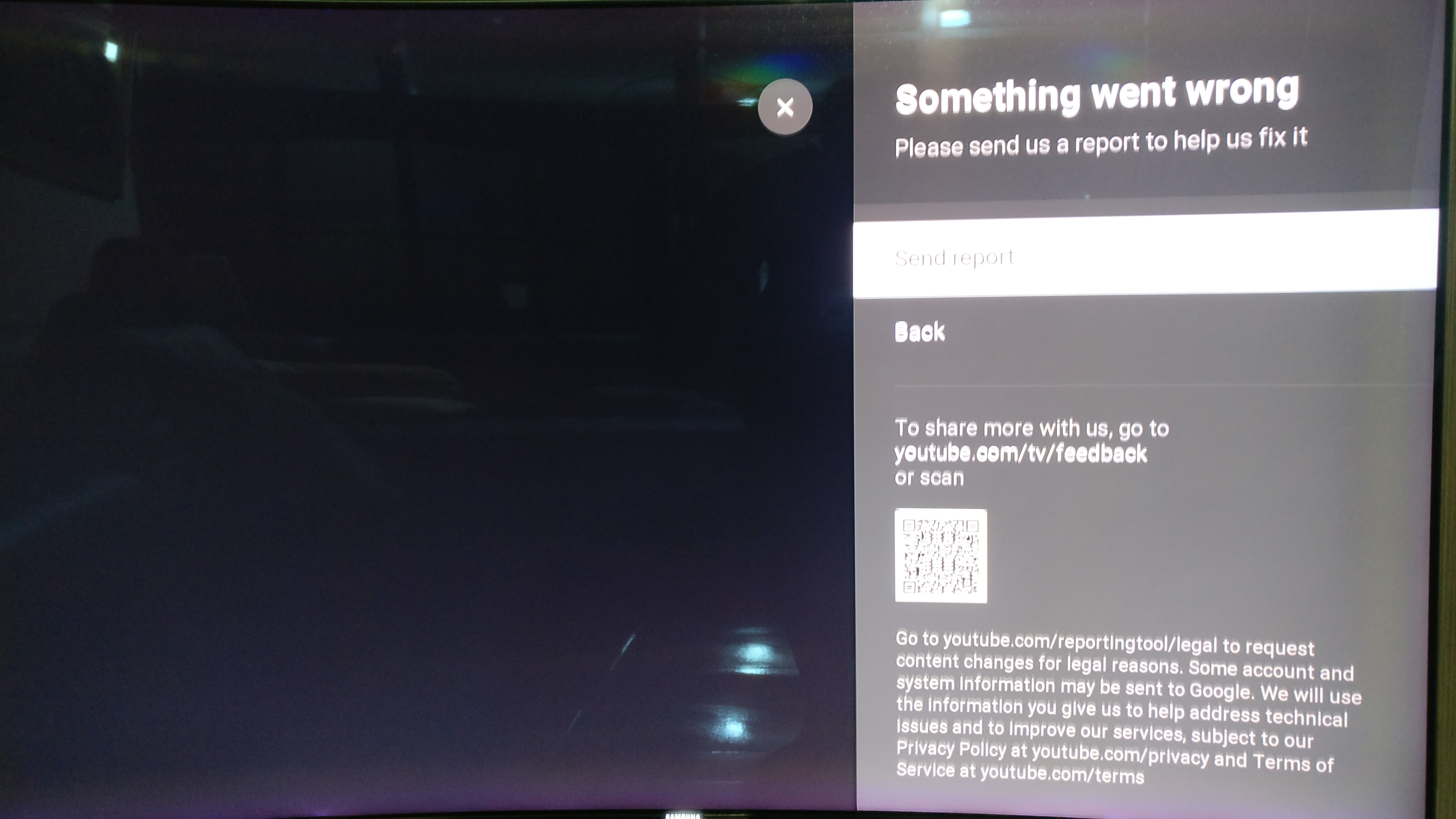 Youtube App Can T Play Videos On Samsung Smart Tv Youtube Community