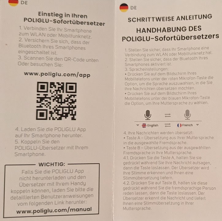 Sprachübersetzer Poliglu translator