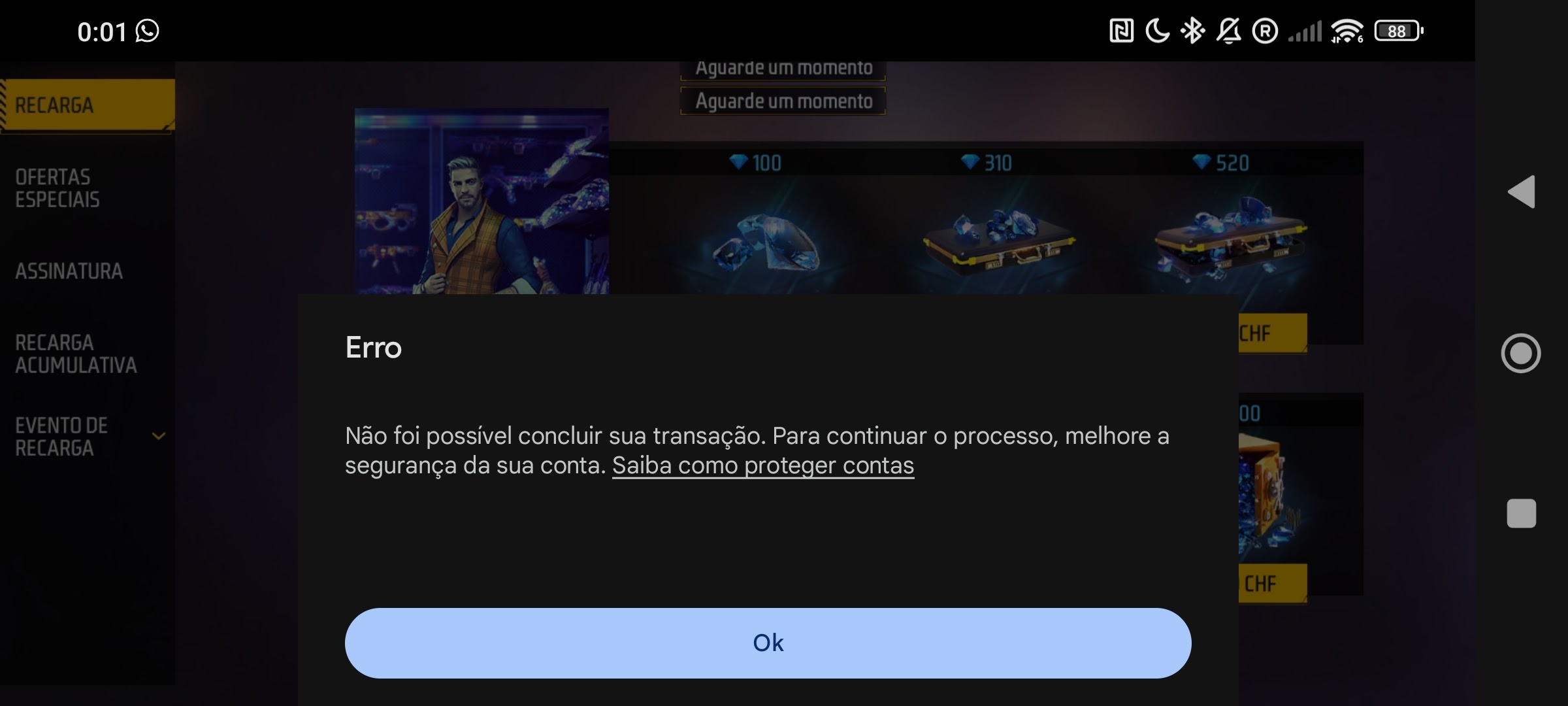 ERRO EM PAGAMENTO NO FREE FIRE - Comunidade Google Play