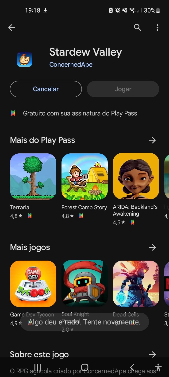 Não consigo fazer a minha assinatura no play pass! - Comunidade