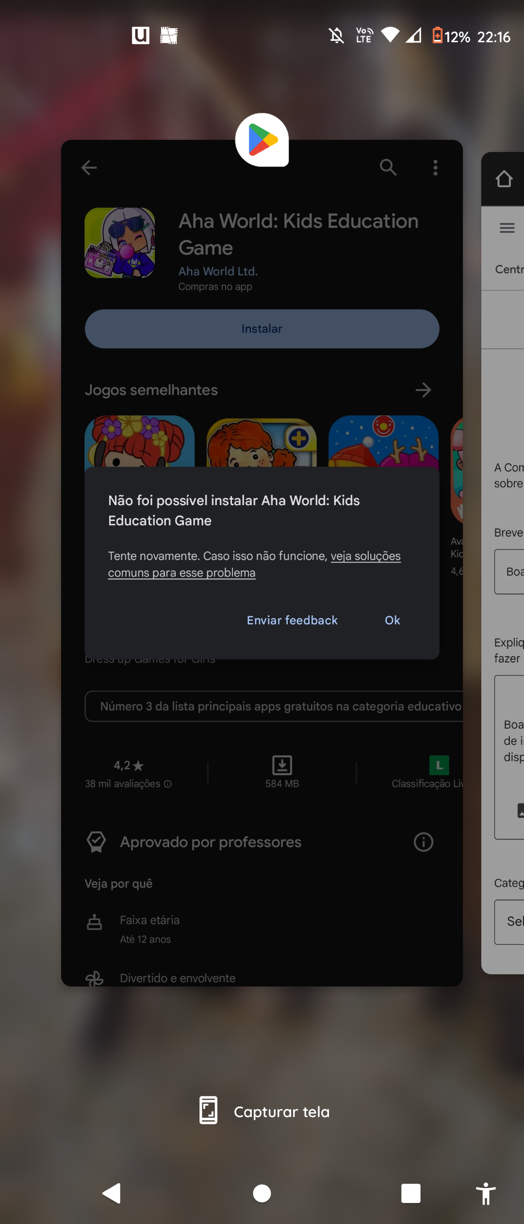 Não estou conseguindo instalar meu jogo - Comunidade Google Play