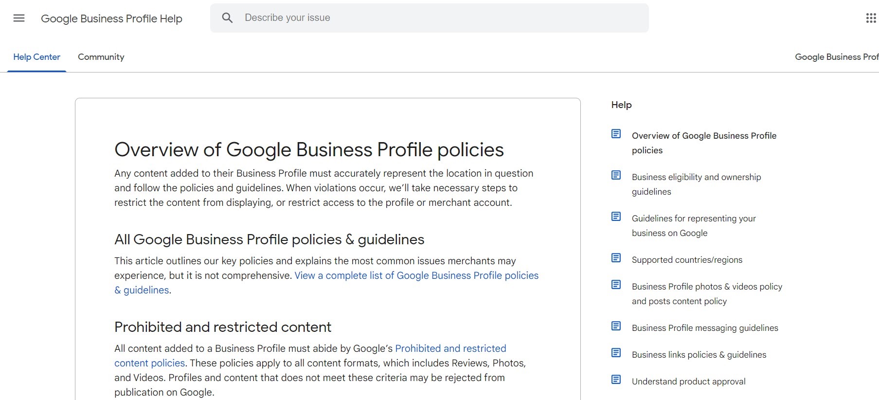 Image Google Business Profile Help Center