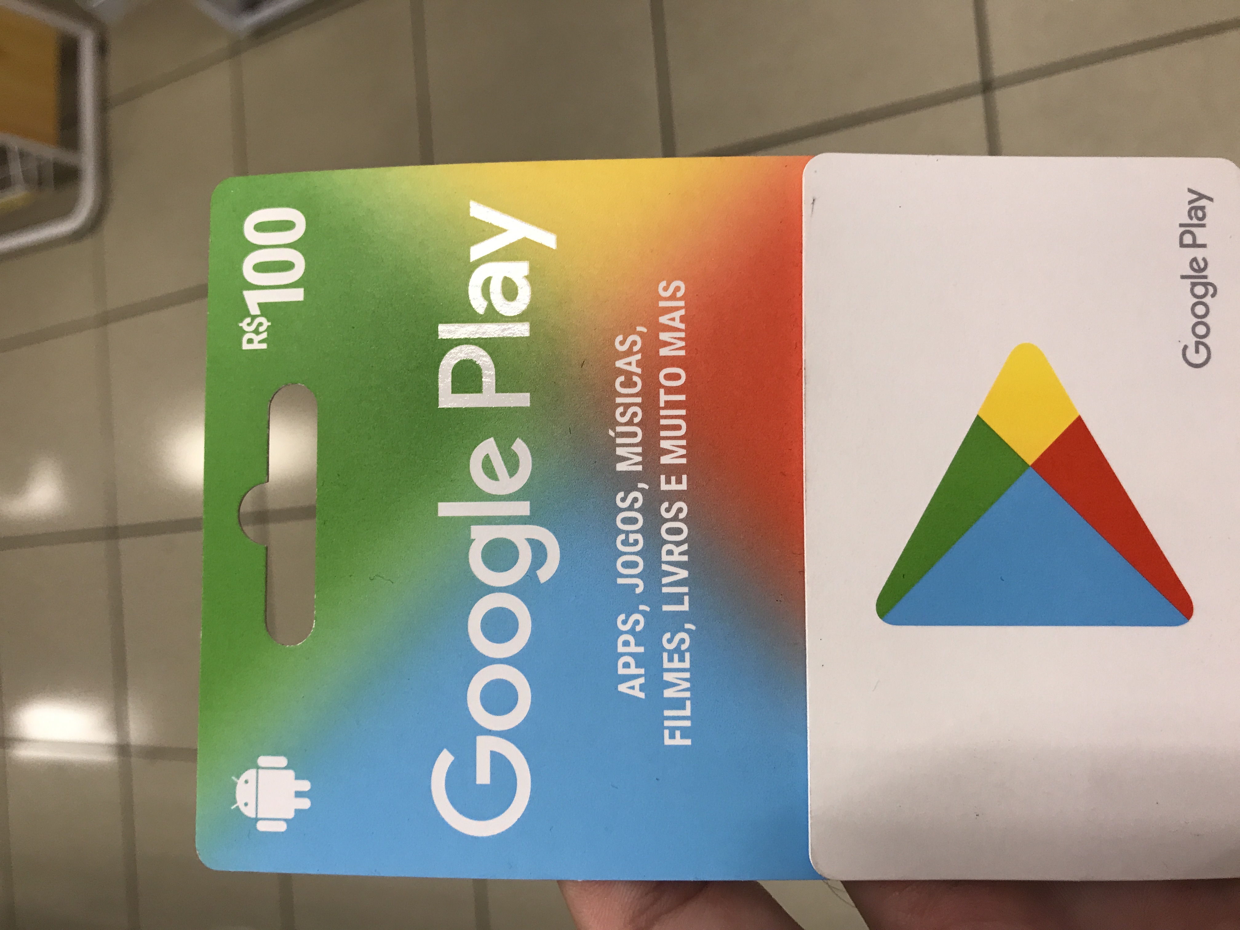 Gift Card Google Play 100 reais - Envio Digital - Gift Card Online