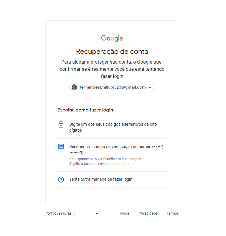 Tenho email e senha mas não consigo entrar na minha conta. Pede o código  mas não chega pra mim - Comunidade Google Play