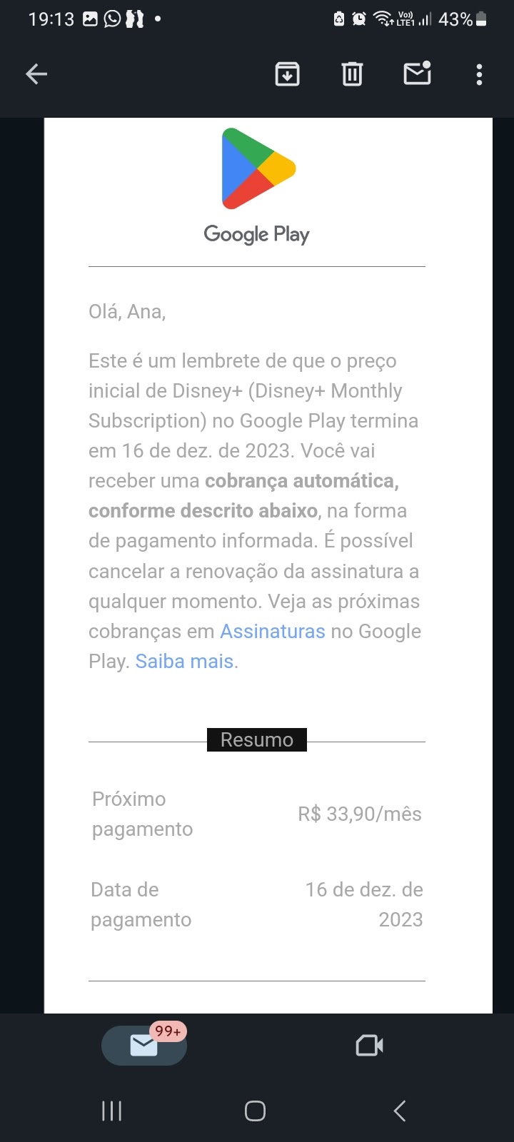 cancelar assinatura - Comunidade Google Play