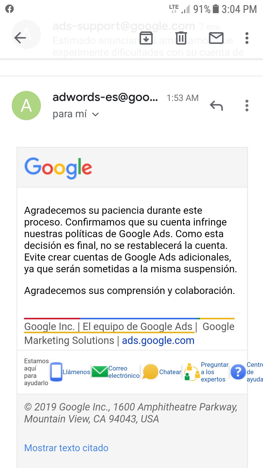 Primero Me Suspendieron La Cuenta Por Pagos Sospechosos Despues Me La Suspendieron Permanentemente Google Ads Community