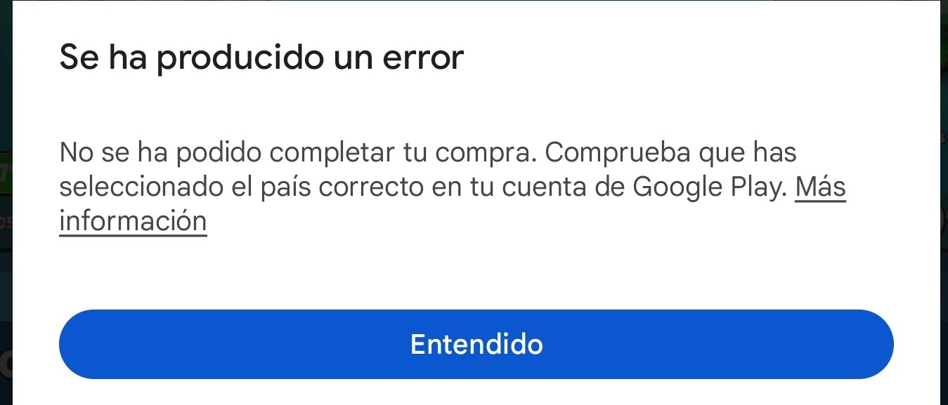 ERROR VERIFICACIÓN DE PAIS - Comunidad de Google Play