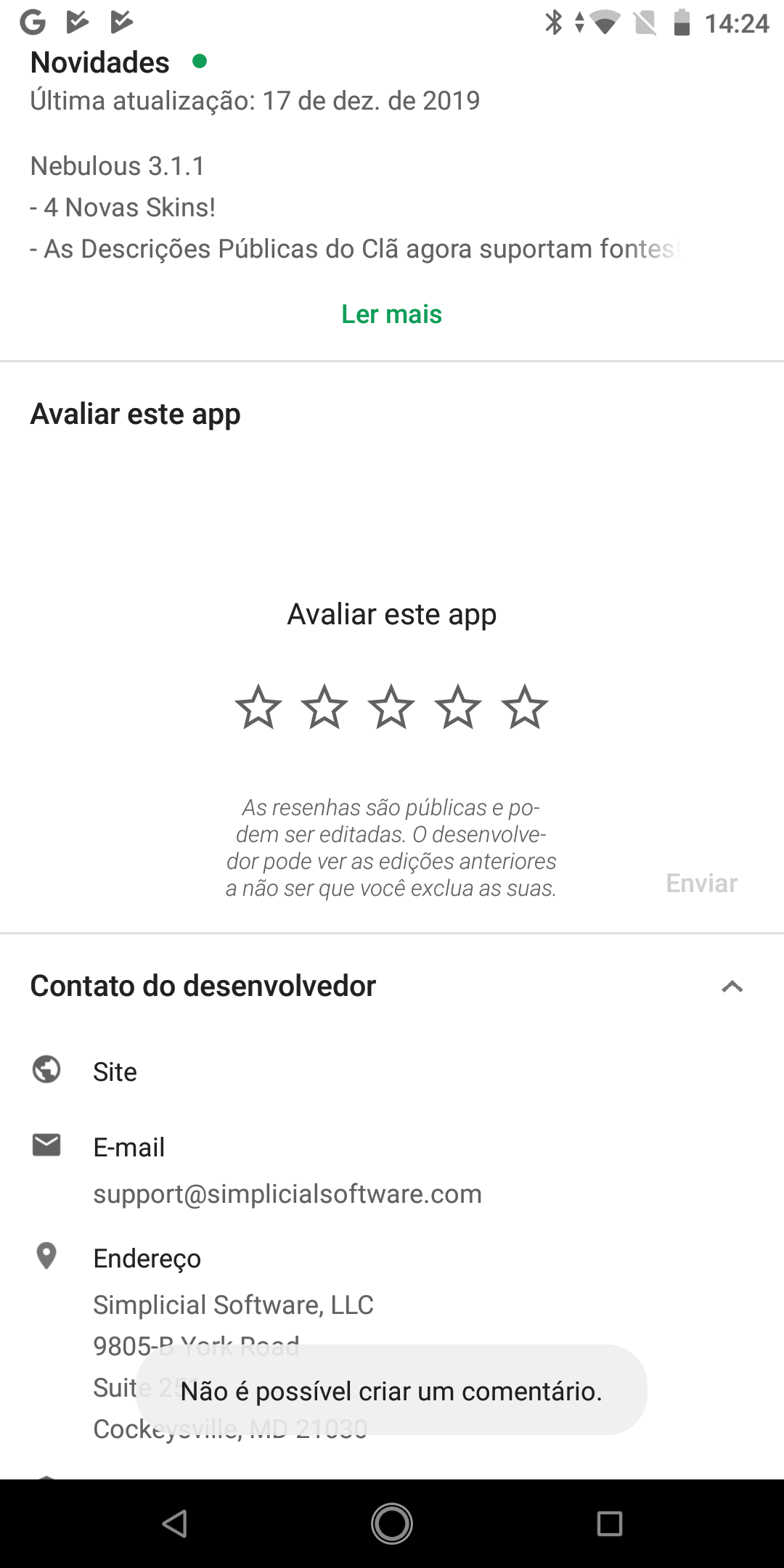 Não consigo baixar aplicativos específicos - Comunidade Google Play