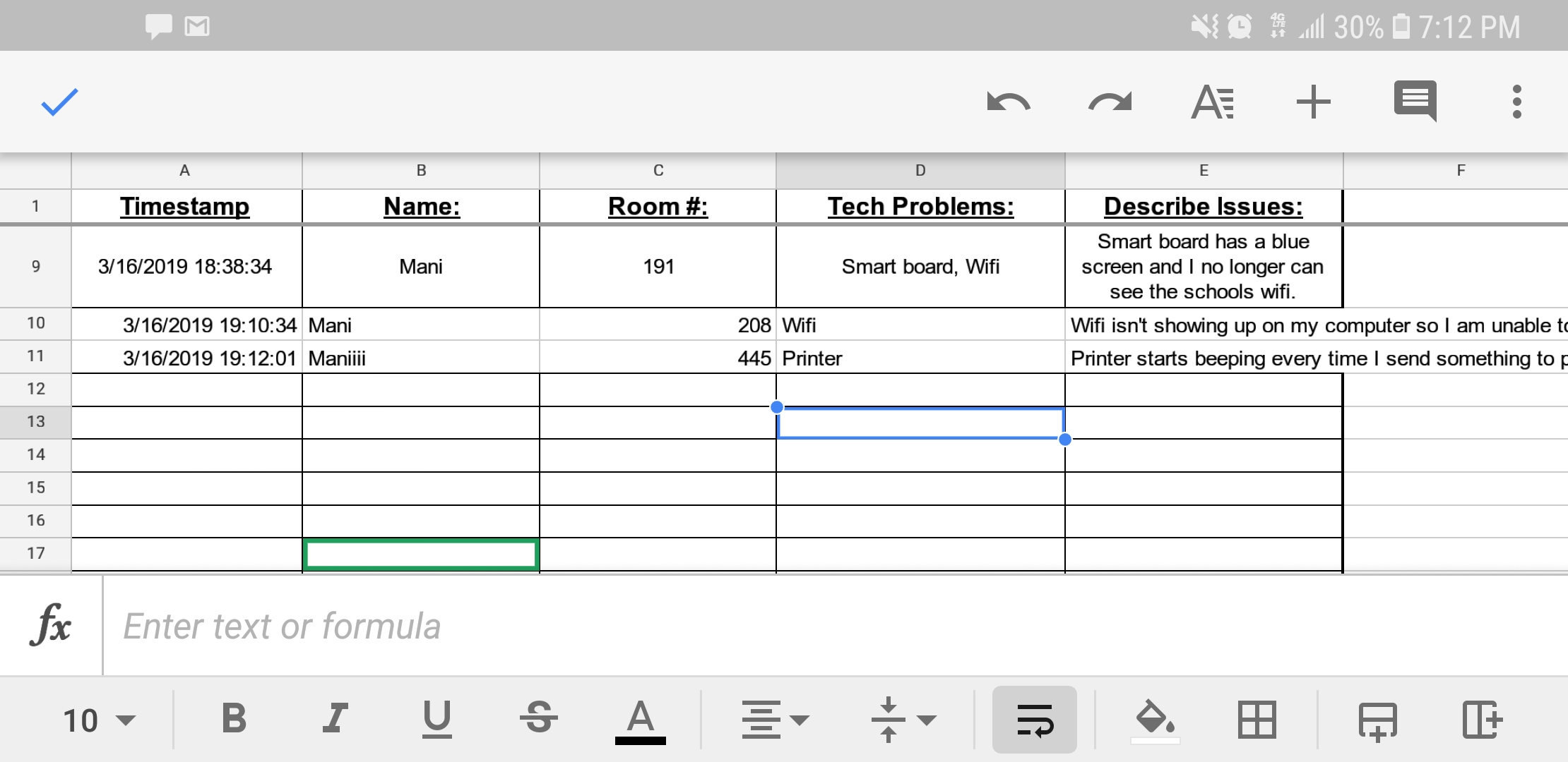 google doc merge cells have borders overlap