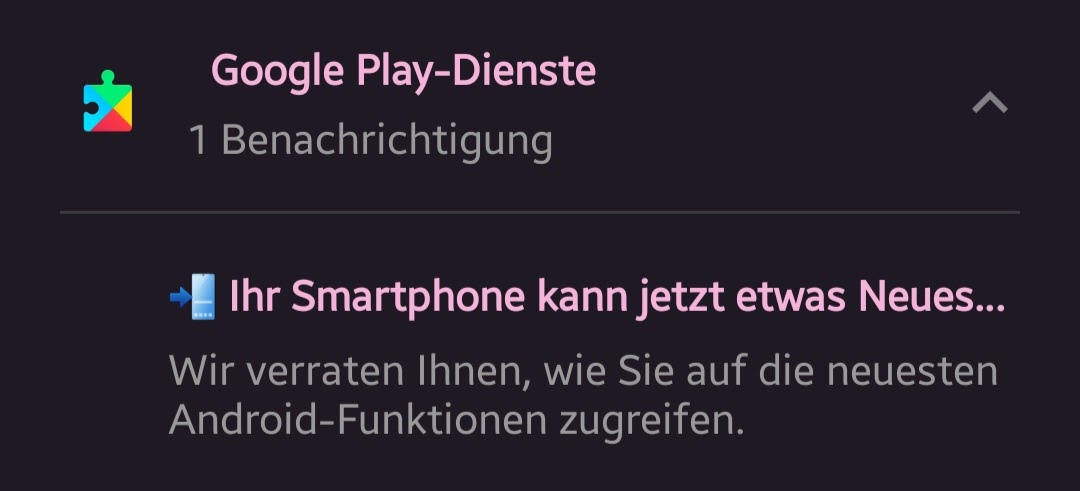 Ankndigung von Google Play Dienste - komische Benachrichtigung - Google  Play-Community