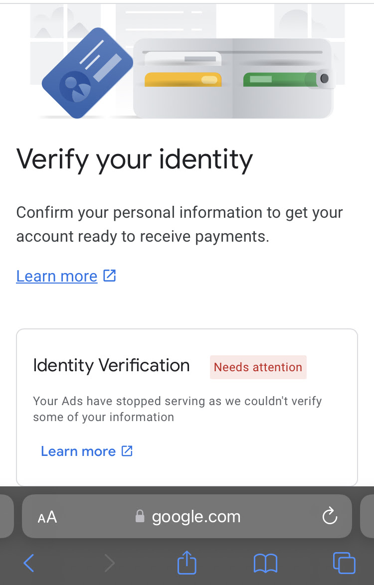 How can i re upload my ID details for verification - Google