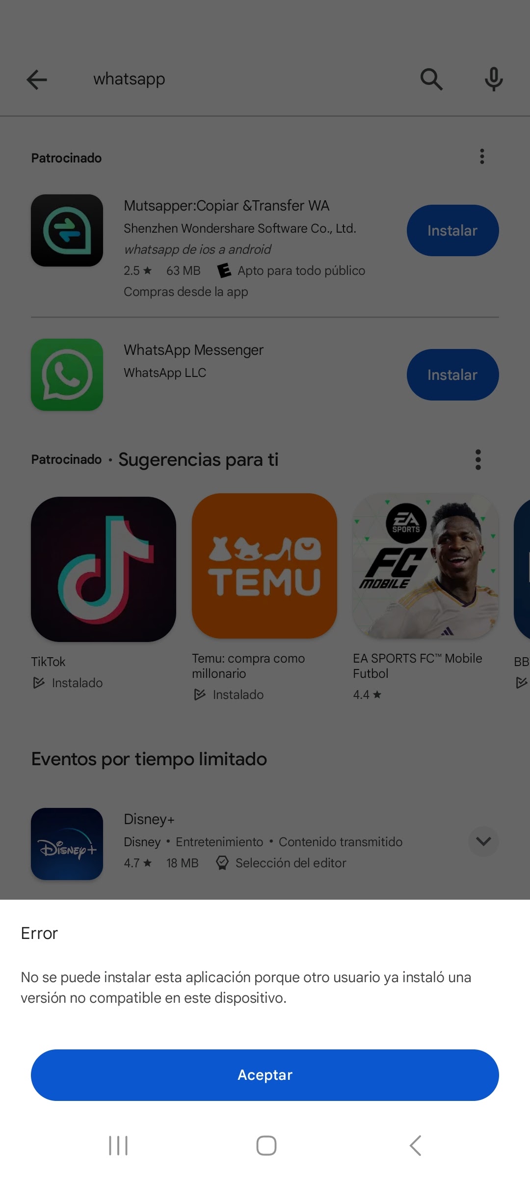 No puedo descargar whatsapp en play store - Comunidad de Google Play, abrir  play store y descargar whatsapp 