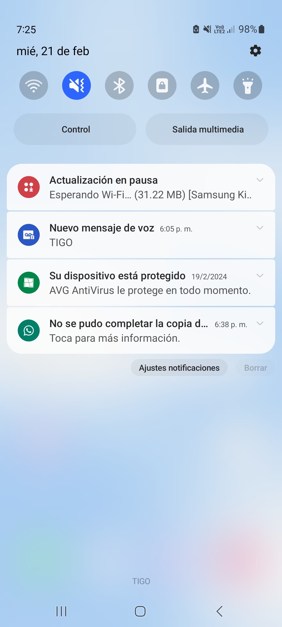 Notificacion que no desaparece Comunidad de Android