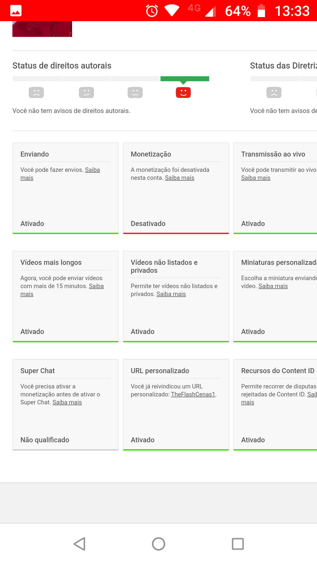 Vídeos Privados e Não Listados no  