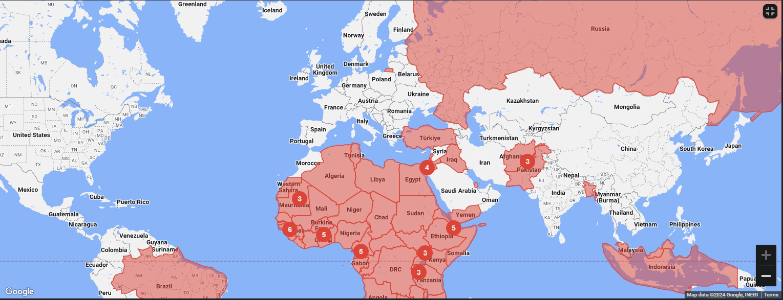 i wasnt able to exclude few hostile countires from our campigns 