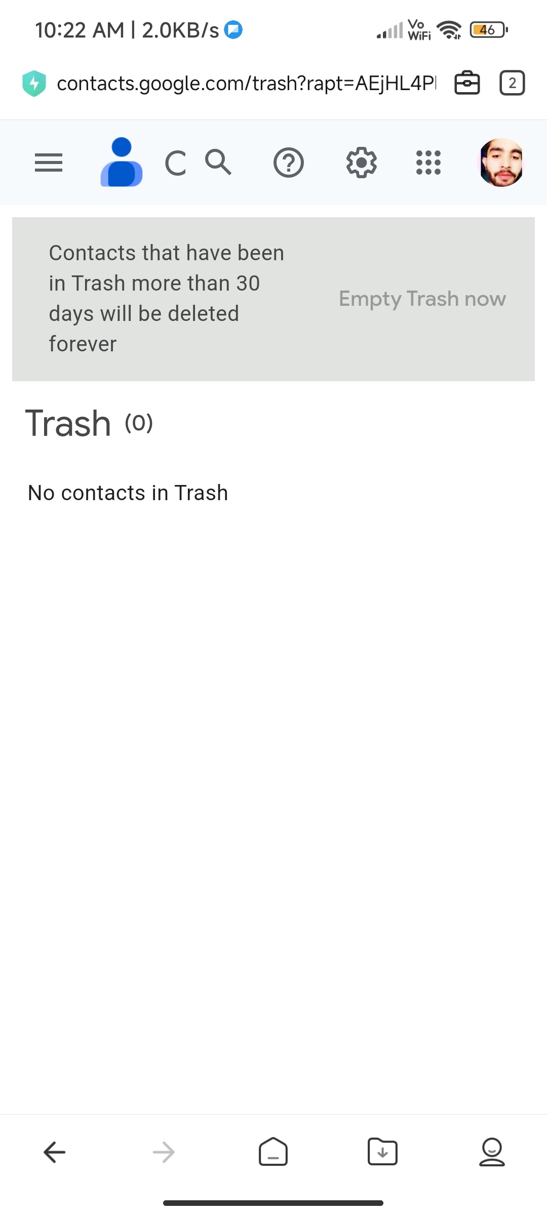 If I accidentally deleted my permanent contacts, how can I get