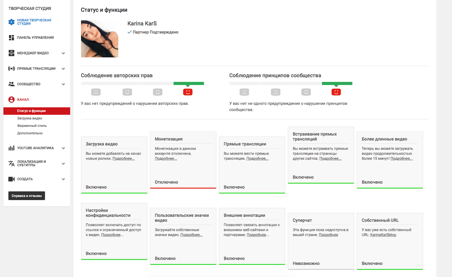 Настройка монетизации