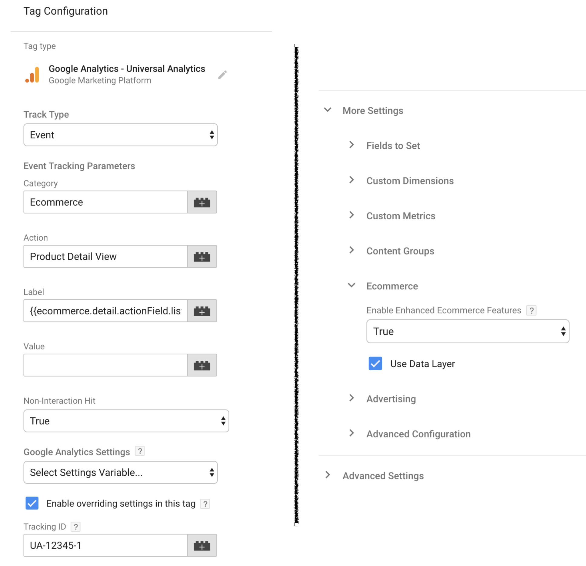 Click tag. Google Universal Analytics заблокирован.