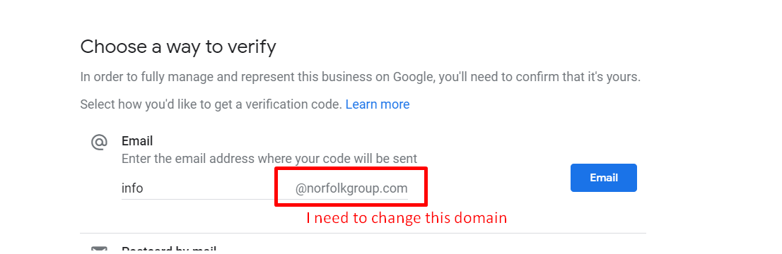 How do I change my Google email verification?