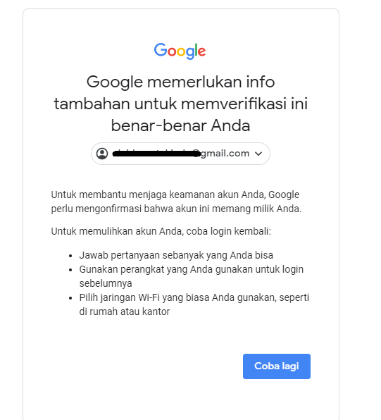 Saya Ingat Email Dan Password Akun Saya Tapi Tidak Dapat Login Akun Google Community