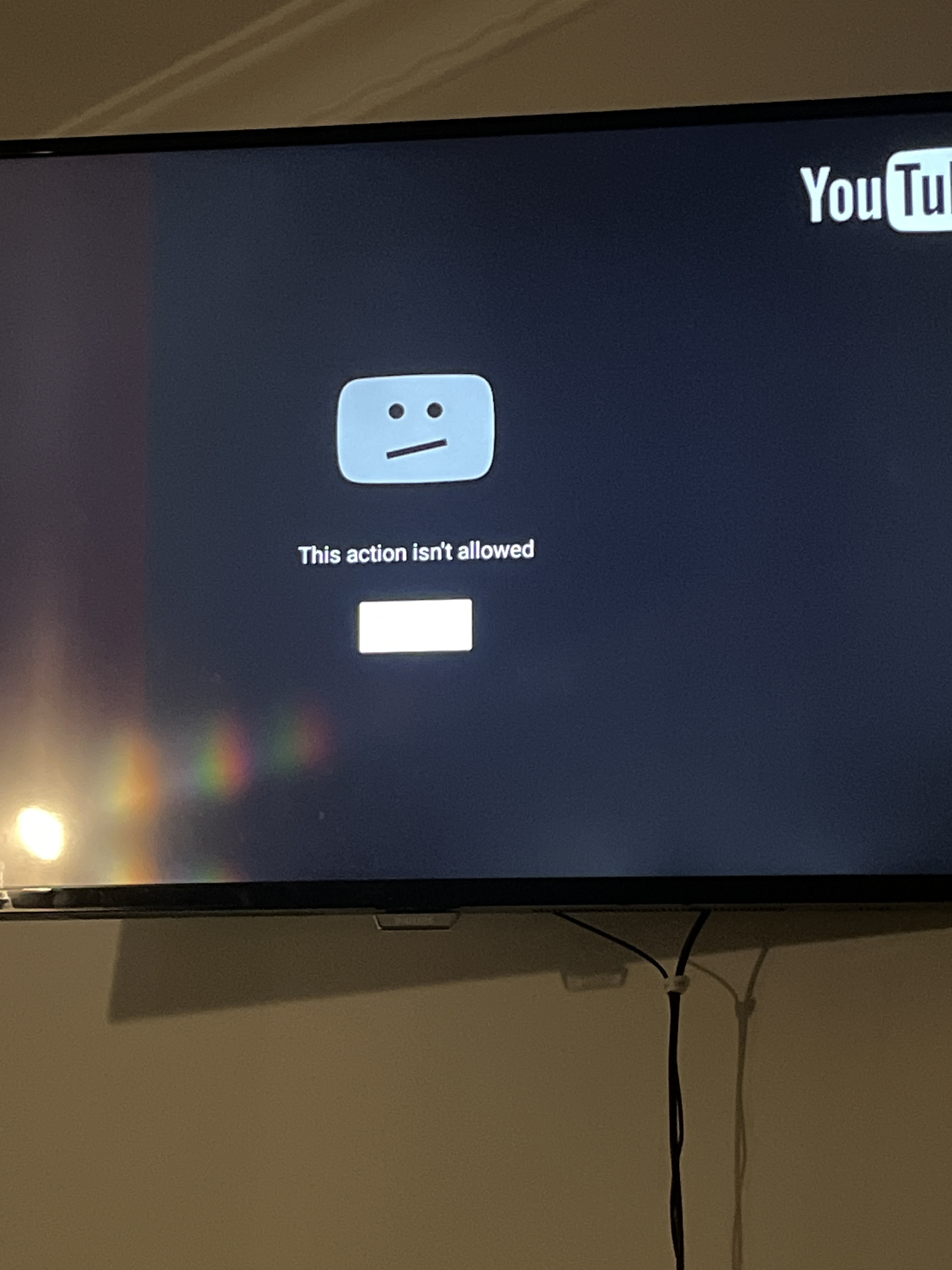 YouTube テレビ Action not allowed on YouTube on Philips TV - YouTube Community