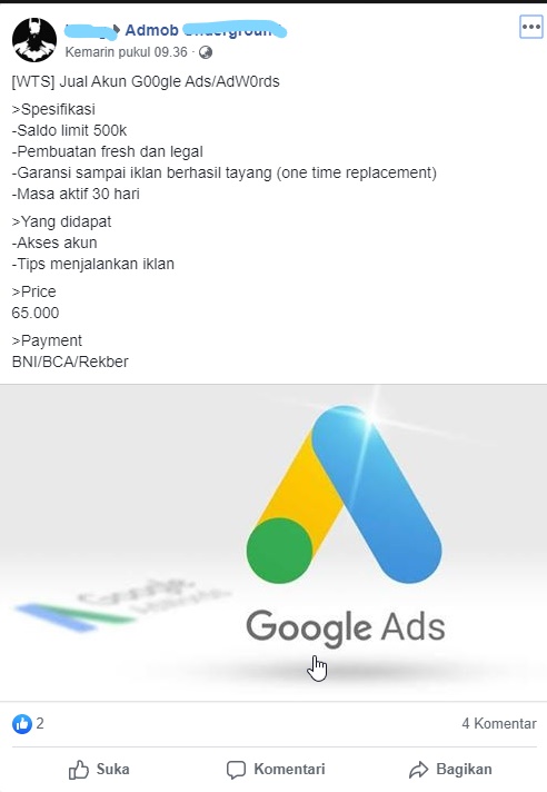 Cara melihat saldo google ads