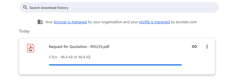 Chrome 下载进度卡住示意图
