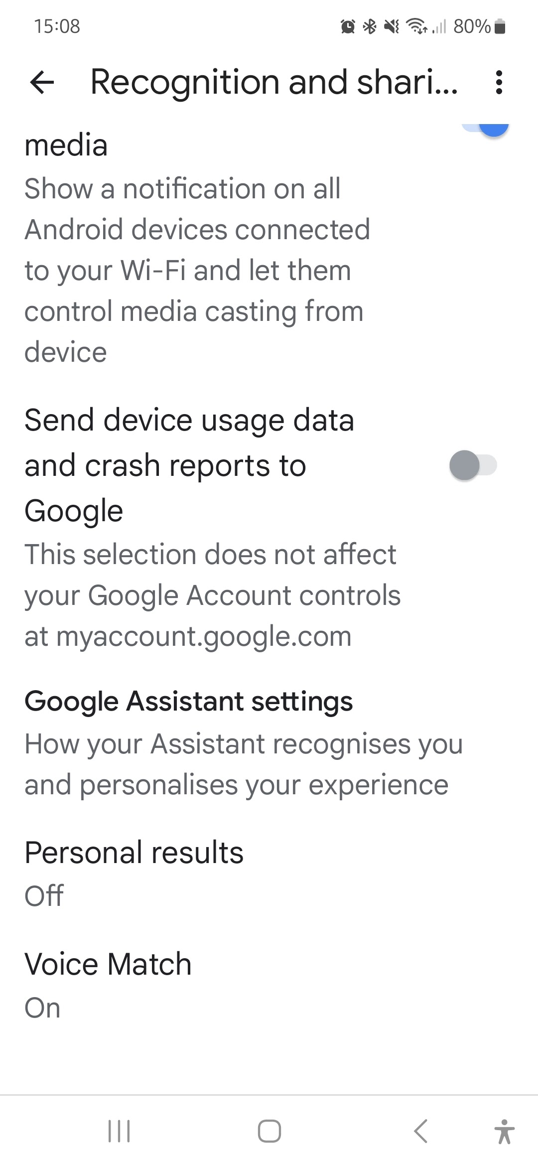 Can't turn personal results on - Google Assistant Community