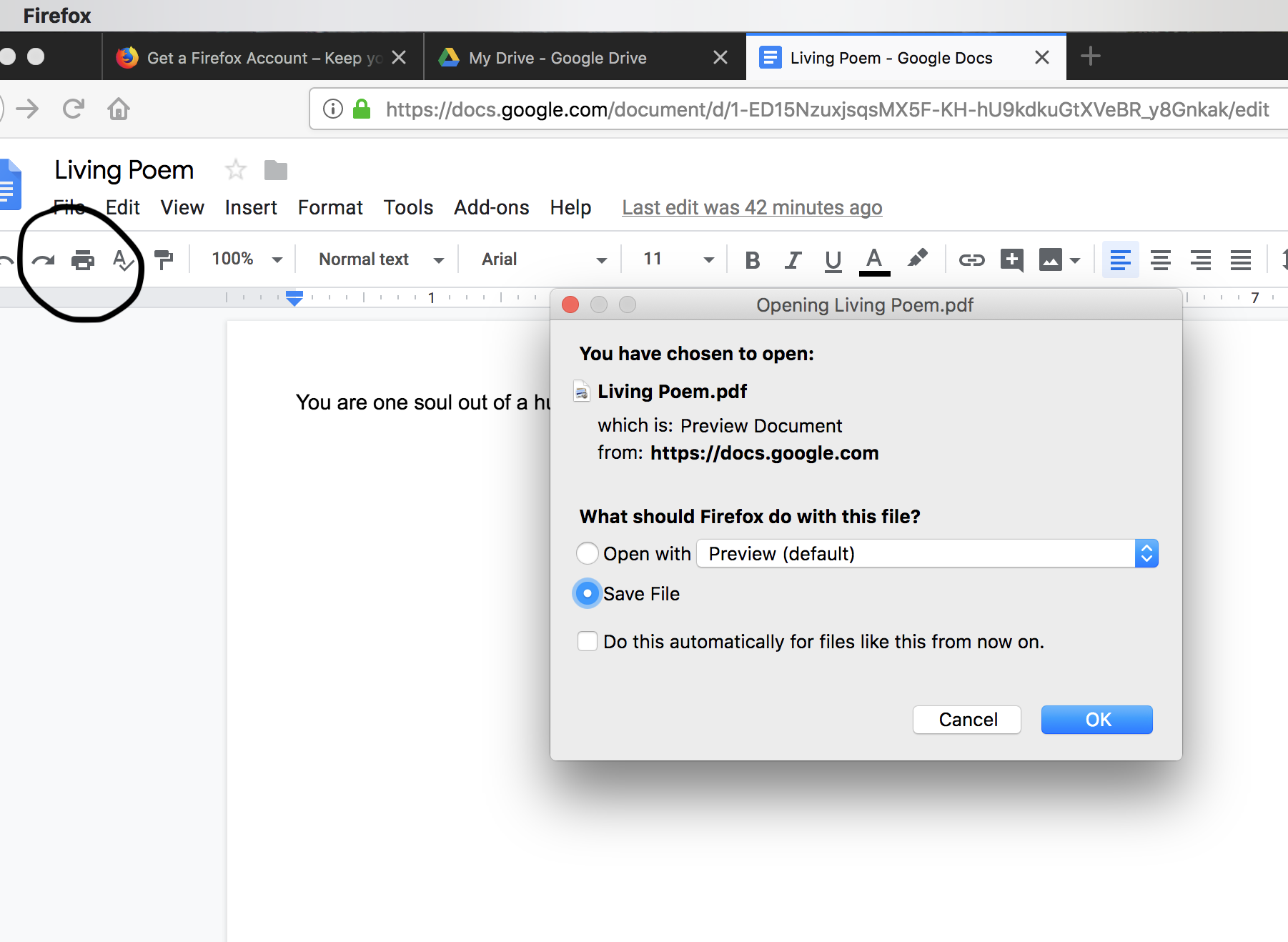 google drive docs for mac