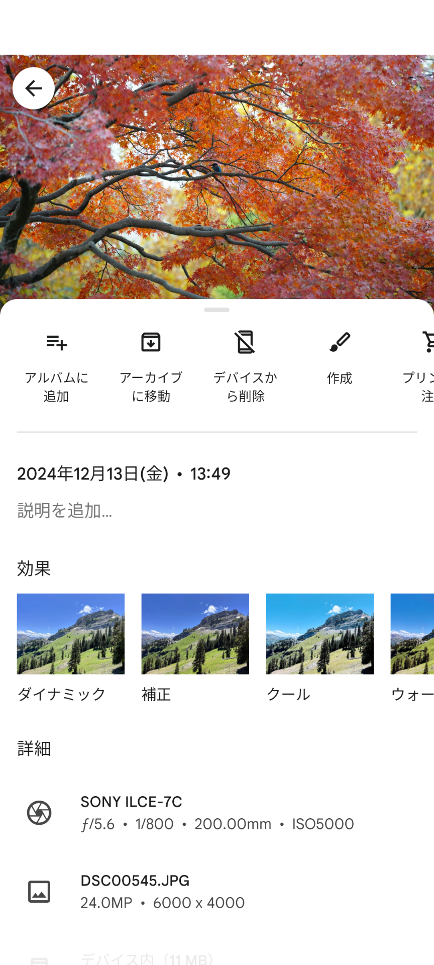 編集して保存すると撮影時間がずれる - Google フォト コミュニティ